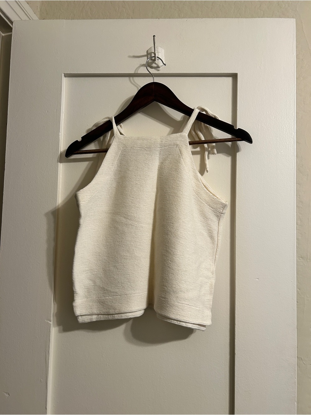 Madewell Cream Knit Square-Neck Camisole